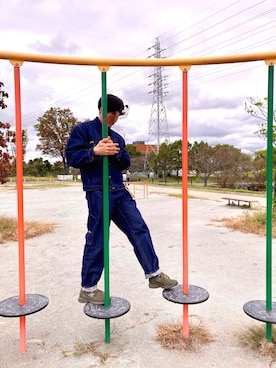 「アイテム（デニムジャケット）」を使った、zarazarameさん（メンズ・188cm・30代）の秋コーディネート