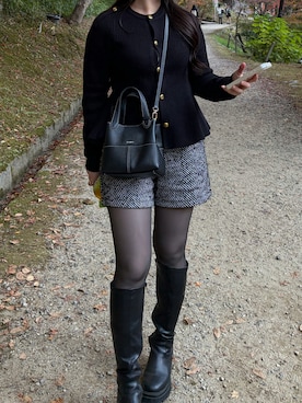 「FURLA（フルラ）のアイテム」を使った、ha____kuさん（レディース・156cm）の冬コーディネート