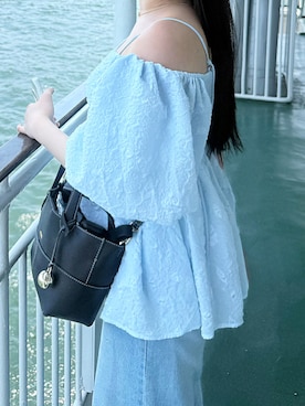 「MERCURYDUO（マーキュリーデュオ）のアイテム」を使った、ha____kuさん（レディース・156cm）の夏コーディネート