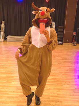 「ZUMBA」｜「アイテム（オールインワン・サロペット）」を使った、SAYU さん（レディース・156cm）の冬コーディネート