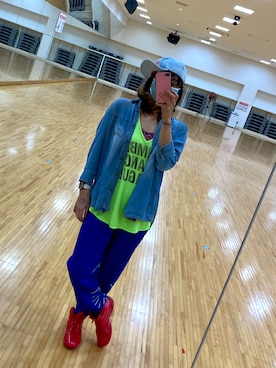 「ZUMBA」｜「アイテム（キャップ）」を使った、SAYU さん（レディース・156cm）の冬コーディネート