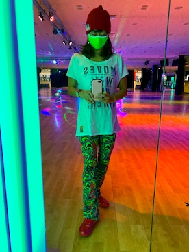 「ZUMBA」｜「アイテム（帽子）」を使った、SAYU さん（レディース・156cm）の冬コーディネート