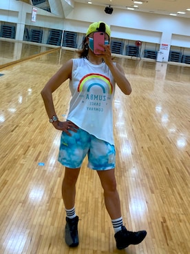 「ZUMBA」｜「アイテム（キャップ）」を使った、SAYU さん（レディース・156cm）の春コーディネート