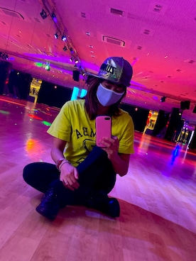 「ZUMBA」｜「アイテム（キャップ）」を使った、SAYU さん（レディース・156cm）の冬コーディネート