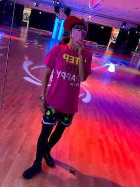 「ZUMBA」｜「アイテム（キャップ）」を使った、SAYU さん（レディース・156cm）の冬コーディネート