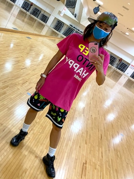 「ZUMBA」｜「アイテム（キャップ）」を使った、SAYU さん（レディース・156cm）の秋コーディネート