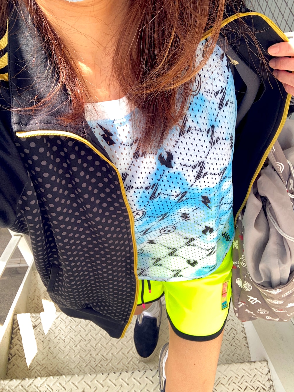 「ZUMBA、フィットネス、浜松市」｜「ZUMBAのアイテム（Tシャツ/カットソー、その他）」を使った、SAYU さん（レディース・156cm）の春コーディネートの1枚目の写真