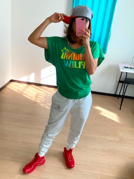 「ZUMBA」｜「アイテム（キャップ）」を使った、SAYU さん（レディース・156cm）の冬コーディネート