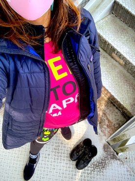 「ZUMBA」｜「アイテム（その他アウター）」を使った、SAYU さん（レディース・156cm）の冬コーディネート