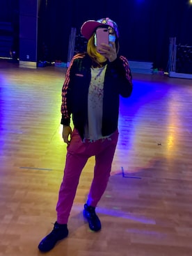 「ZUMBA」｜「アイテム（キャップ）」を使った、SAYU さん（レディース・156cm）の冬コーディネート