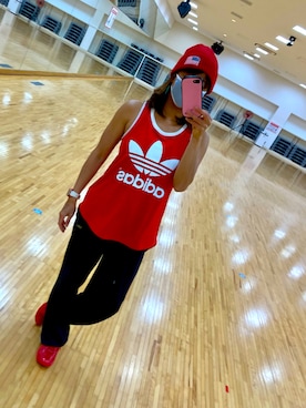 「ZUMBA」｜「アイテム（帽子）」を使った、SAYU さん（レディース・156cm）の冬コーディネート