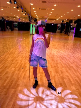 「ZUMBA」｜「アイテム（キャップ）」を使った、SAYU さん（レディース・156cm）の春コーディネート