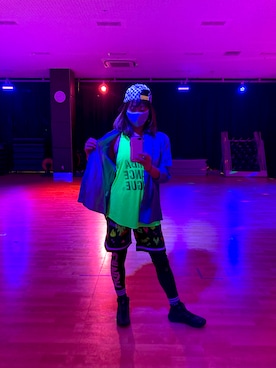 「ZUMBA」｜「アイテム（キャップ）」を使った、SAYU さん（レディース・156cm）の冬コーディネート