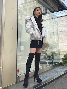 「LIPSERVICE（リップサービス）のアイテム（ダウンジャケット/コート）」を使った、kurehaさん（レディース・164cm）の秋コーディネート