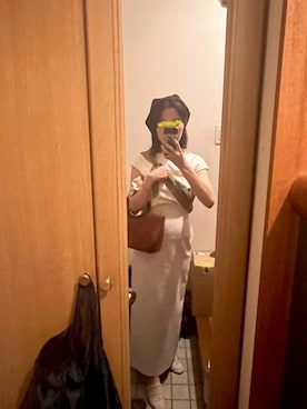 「VINTAGE（ヴィンテージ）のアイテム（ハンドバッグ）」を使った、doouさん（レディース・156cm）の夏コーディネート