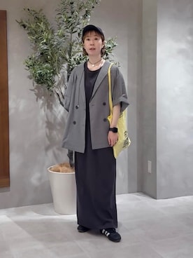 「PUAL CE CIN（ピュアルセシン）のアイテム（ジャケット/アウター）」を使った、nishitomoさん（レディース・157cm）の春コーディネート