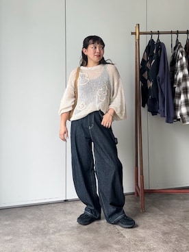 「アイテム（ボストンバッグ）」を使った、ぴぴゆかぴさん（レディース・152cm）の夏コーディネート