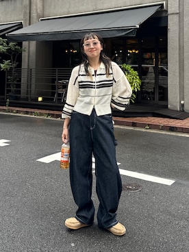 「アイテム（デニムパンツ）」を使った、ぴぴゆかぴさん（レディース・152cm）の夏コーディネート