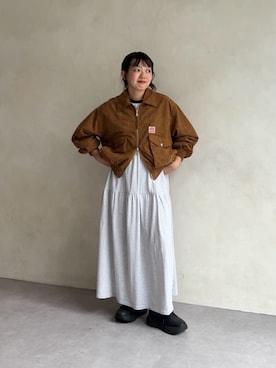 「アイテム（ブルゾン）」を使った、ぴぴゆかぴさん（レディース・152cm）の秋コーディネート