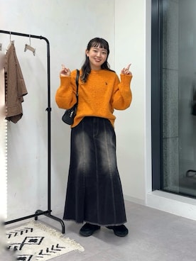 「アイテム（ボストンバッグ）」を使った、ぴぴゆかぴさん（レディース・152cm）の秋コーディネート