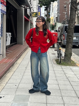 「アイテム（カーディガン/ボレロ）」を使った、ぴぴゆかぴさん（レディース・152cm）の秋コーディネート