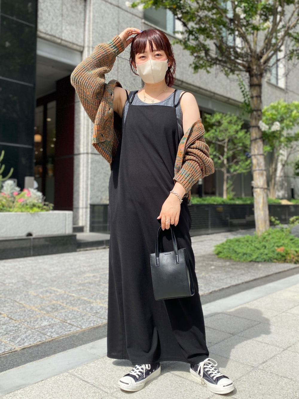 ぴぴゆかぴさんの「バッククロスポンチキャミワンピース（CPCM）」を使ったコーディネートの1枚目の写真