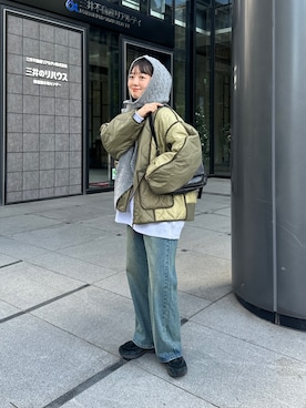 「アイテム（トートバッグ）」を使った、ぴぴゆかぴさん（レディース・152cm）の秋コーディネート