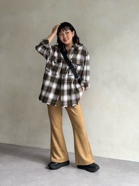 「アイテム（ボストンバッグ）」を使った、ぴぴゆかぴさん（レディース・152cm）の秋コーディネート