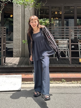 「アイテム（ブルゾン）」を使った、ぴぴゆかぴさん（レディース・152cm）の夏コーディネート