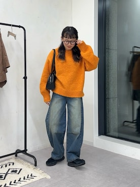 「アイテム（ボストンバッグ）」を使った、ぴぴゆかぴさん（レディース・152cm）の秋コーディネート