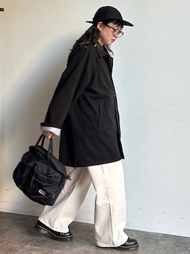 「アイテム（ボストンバッグ）」を使った、ぴぴゆかぴさん（レディース・152cm）の秋コーディネート