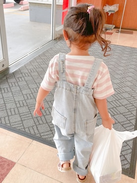 「お買い物」｜「アイテム（オールインワン・サロペット）」を使った、reeeehoさん（キッズ・90cm）の夏コーディネート