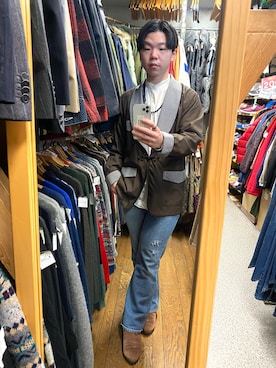 「TACASI（タキャシ）のアイテム」を使った、sakuさん（メンズ・170cm）の冬コーディネート