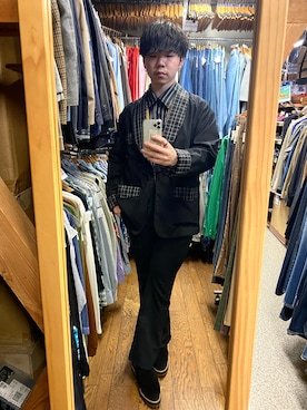 「TACASI（タキャシ）のアイテム」を使った、sakuさん（メンズ・170cm）の秋コーディネート