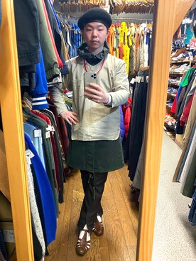 「BEAMS（ビームス）のアイテム（スラックス）」を使った、sakuさん（メンズ・170cm）の春コーディネート