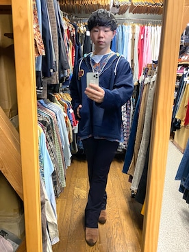 「TACASI（タキャシ）のアイテム」を使った、sakuさん（メンズ・170cm）の秋コーディネート