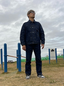 「アイテム（スニーカー）」を使った、ハルさん（メンズ・181cm）の秋コーディネート