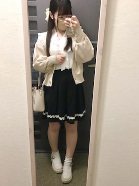 「Honeys（ハニーズ）のアイテム（ハンドバッグ）」を使った、いろぱちさん（レディース・153cm）の冬コーディネート