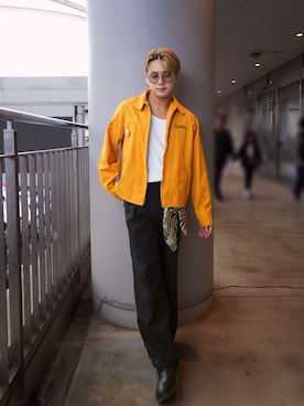 「JINS（ジンズ）のアイテム」を使った、Kazuma  さん（メンズ・168cm）の秋コーディネート