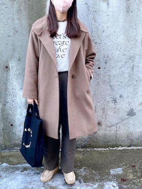 「JOURNAL STANDARD relume（ジャーナルスタンダード　レリューム）のアイテム（その他アウター）」を使った、kotoeさん（レディース・161cm）の冬コーディネート
