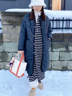 「アイテム（バッグ、オレンジ系）」を使った、kotoeさん（レディース・161cm）の冬コーディネート