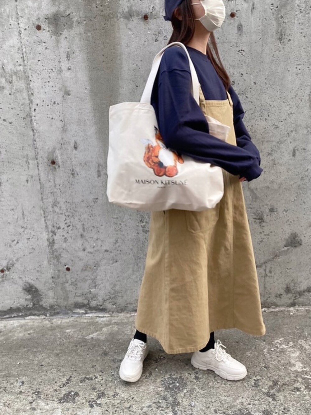 メゾンキツネ　トートバッグ MAISON KITSUNE メゾンキツネ バッグ オールライト フォックス