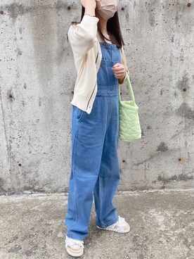 「SENSE OF PLACE by URBAN RESEARCH（センスオブプレイスバイアーバンリサーチ）のアイテム（オールインワン・サロペット）」を使った、kotoeさん（レディース・161cm）の夏コーディネート