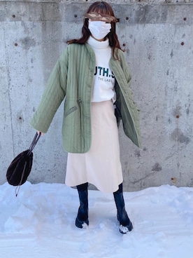 「mignon（ミニョン）のアイテム」を使った、kotoeさん（レディース・161cm）の冬コーディネート