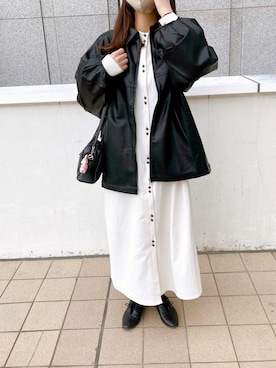 「mystic（ミスティック）のアイテム（その他アウター）」を使った、kotoeさん（レディース・161cm）の春コーディネート