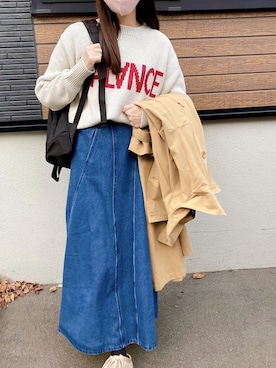 「Libra Cue（リブラ キュー）のアイテム（トレンチコート）」を使った、kotoeさん（レディース・161cm）の秋コーディネート