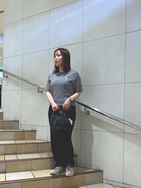 「グレー×ブラック」｜まつみんさん（レディース・151cm）の春コーディネート