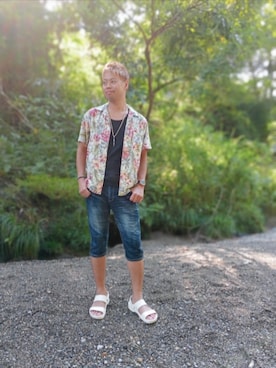 「チャイハネ（チャイハネ）のアイテム（アクセサリー）」を使った、SHINSUKEさん（メンズ・179cm）の夏コーディネート