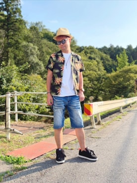 「AEON STYLE（イオンスタイル）のアイテム」を使った、SHINSUKEさん（メンズ・179cm）の夏コーディネート