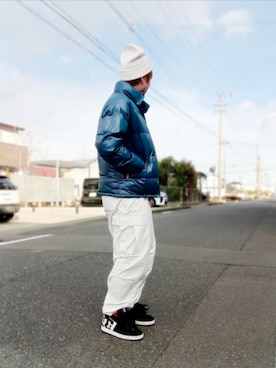 「NYLAUS（ナイラス）のアイテム」を使った、SHINSUKEさん（メンズ・179cm）の冬コーディネート